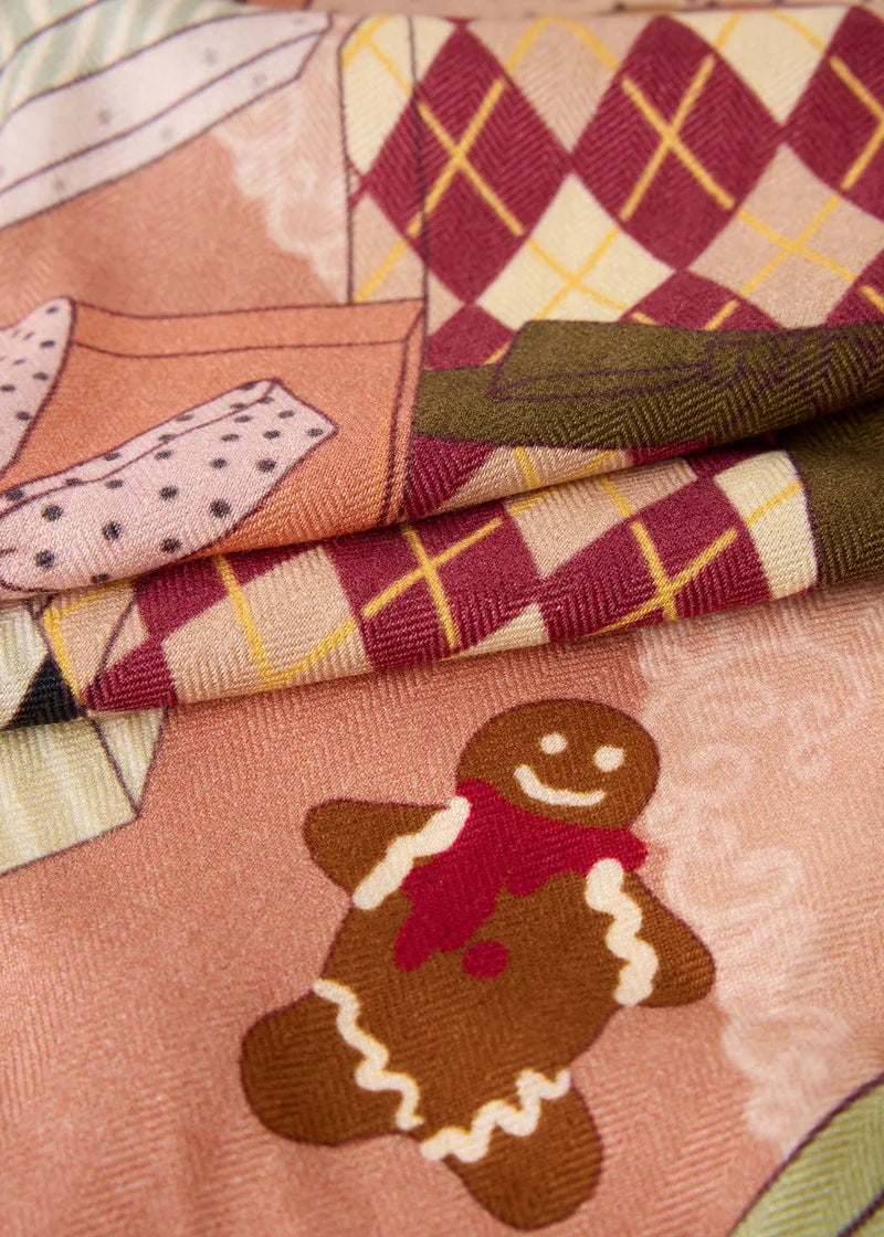 Gift to Self Silk-Wool Square Scarf【limited edition】 image 3