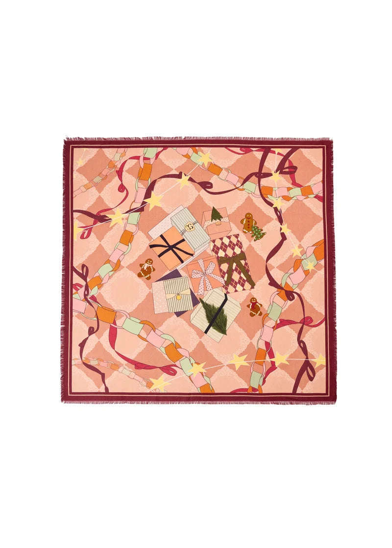 Gift to Self Silk-Wool Square Scarf【limited edition】 image 1
