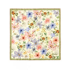 Printed floral silk twill square image 1