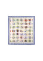 Printed abstract floral silk twill square image 1