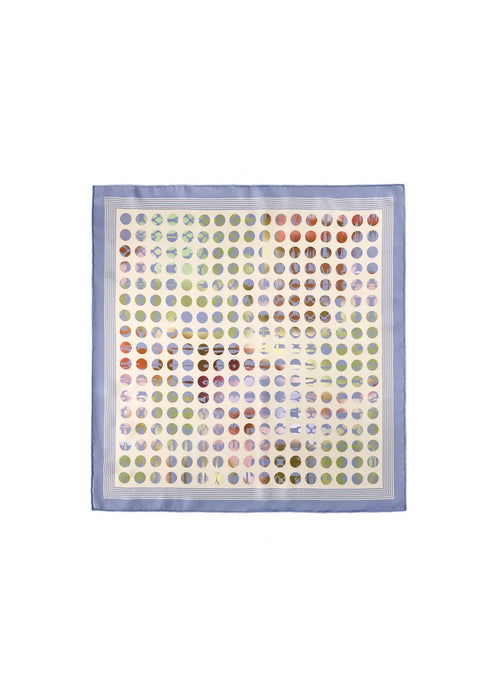 Printed abstract floral silk twill square image 1