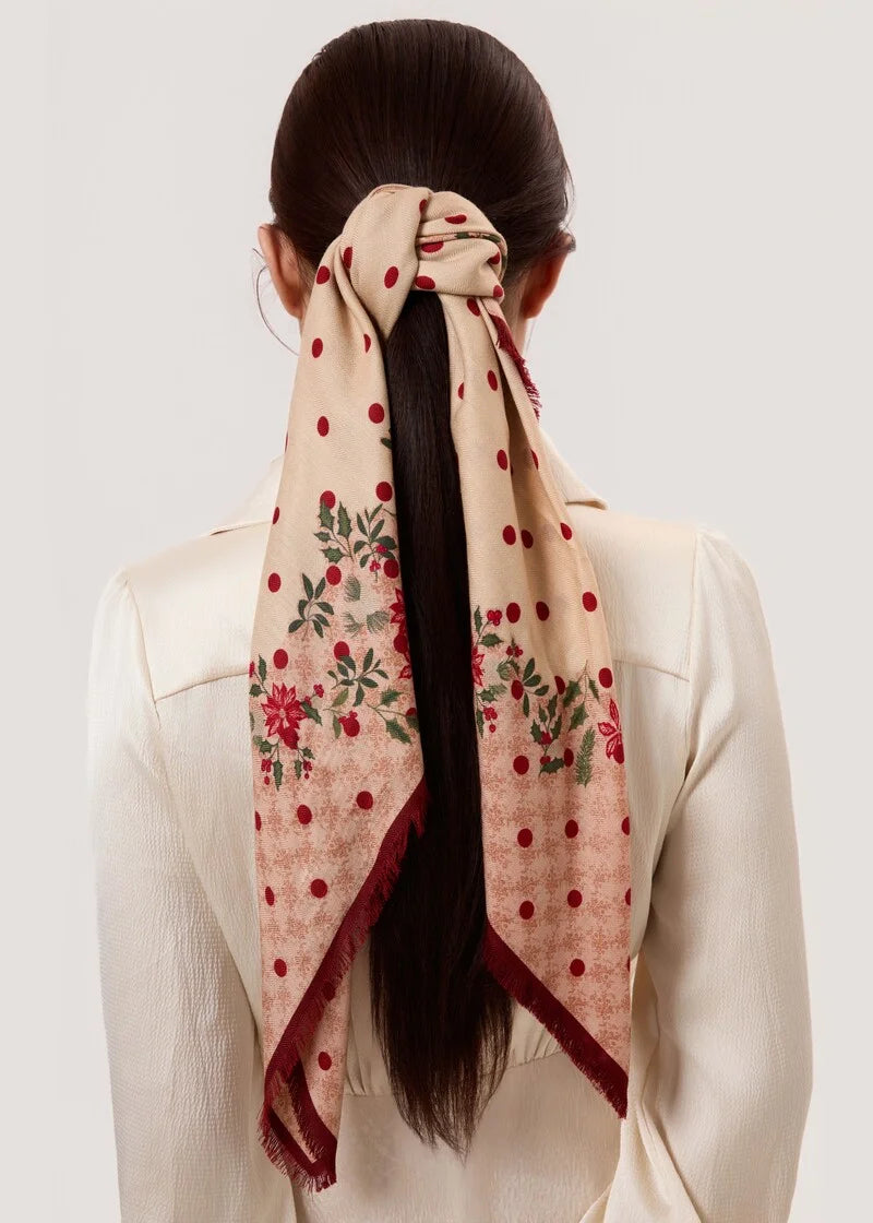 Token of Luck Silk-Wool Square Scarf image 4