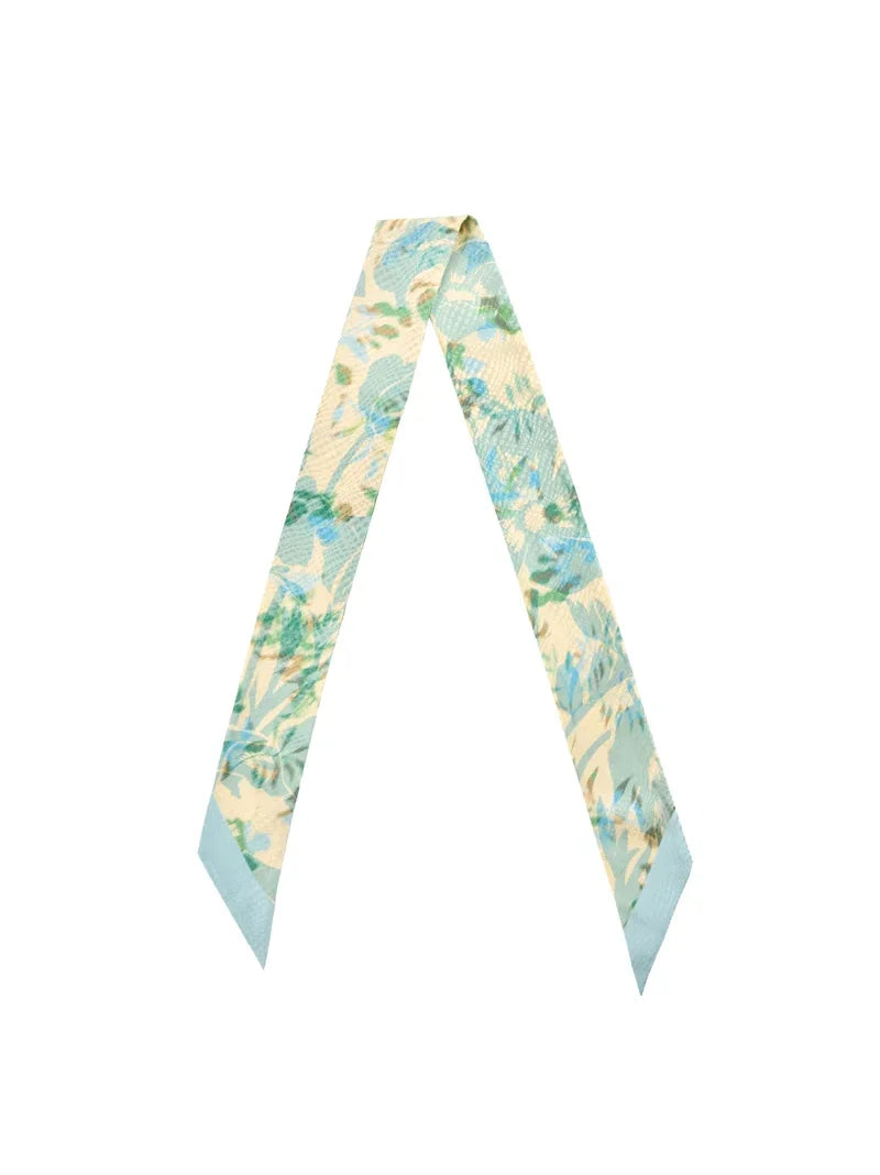 Printed floral jacquard silk ribbon image 0
