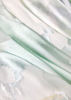 Printed floral devore silk square image 3