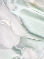 Printed floral devore silk square image 0