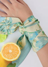 Printed floral jacquard silk ribbon