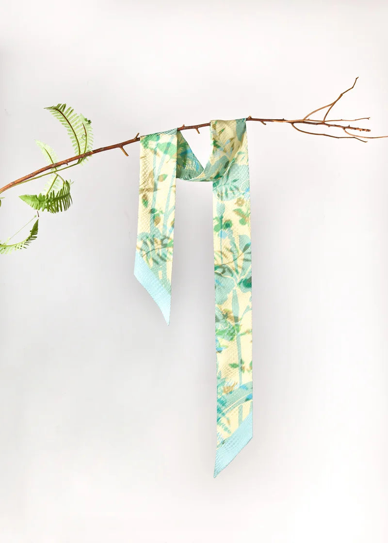 Printed floral jacquard silk ribbon image 5