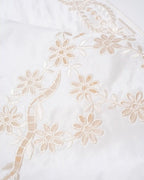 Bow-Laced Silk-Cotton Satin Triangle Scarf