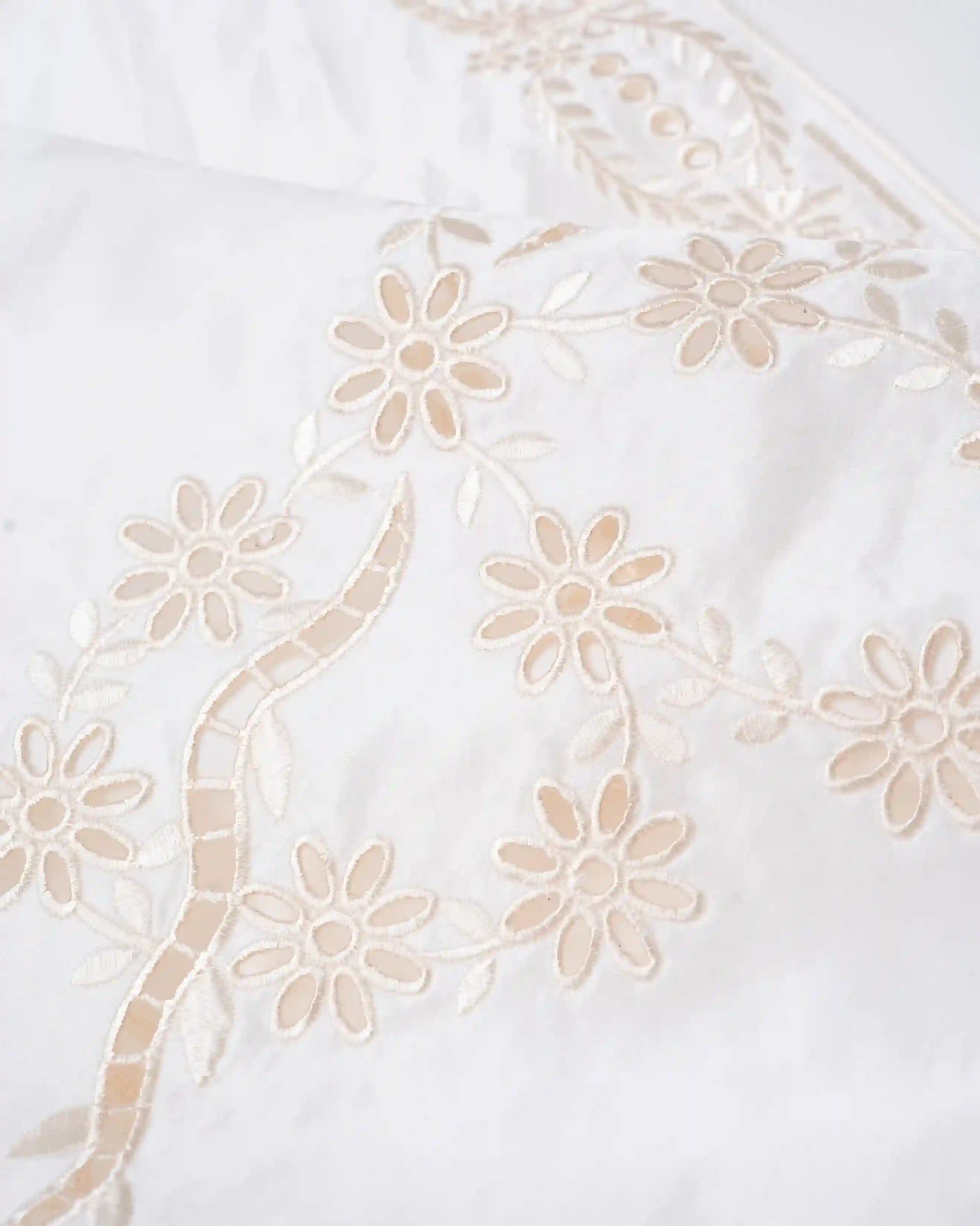 Bow-Laced Silk-Cotton Satin Triangle Scarf