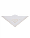 Bow-Laced Silk-Cotton Satin Triangle Scarf