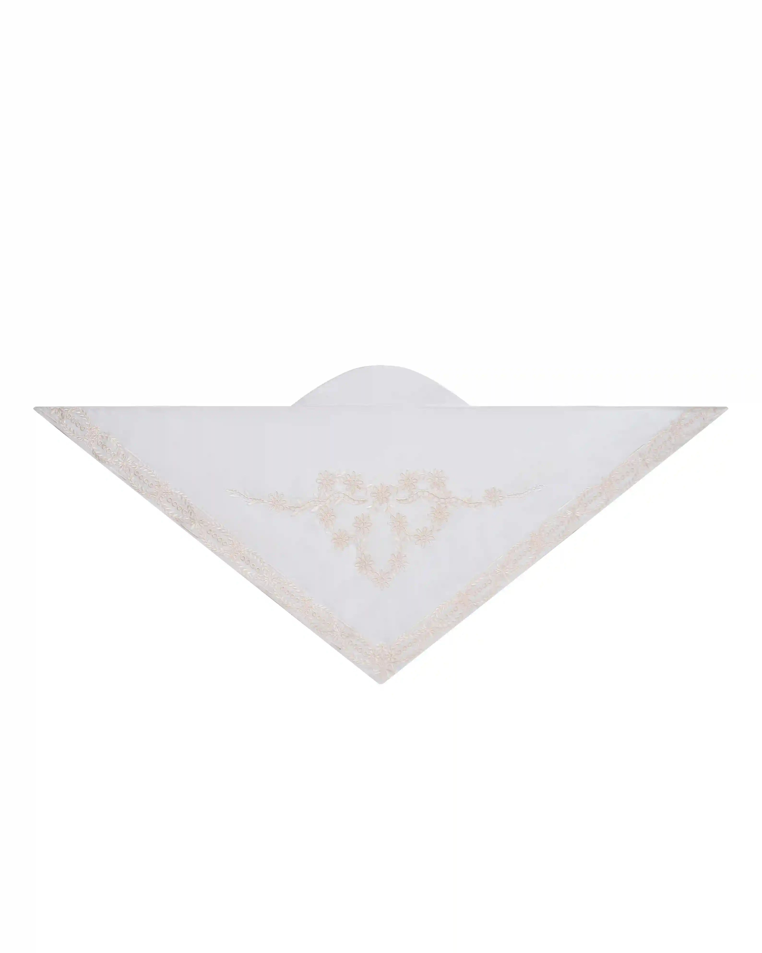 Bow-Laced Silk-Cotton Satin Triangle Scarf