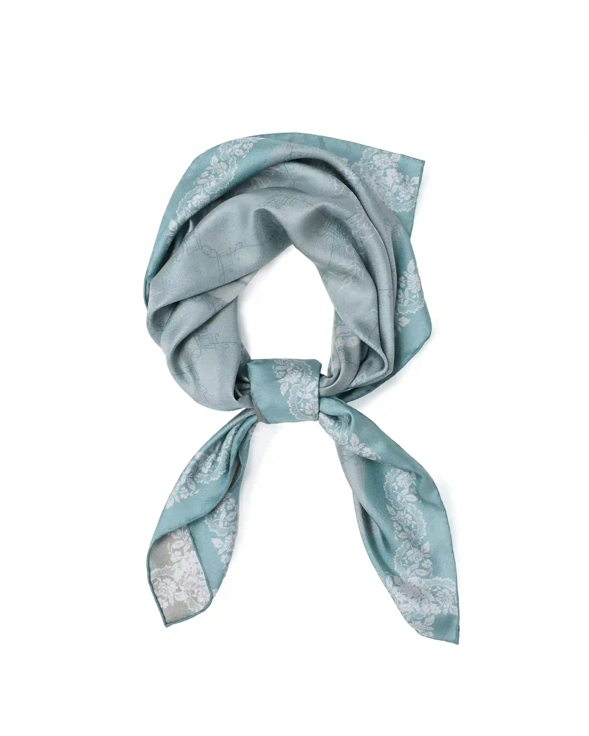 Garden Veil Double-Face Silk square scarf 90