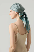 Garden Veil Double-Face Silk square scarf 90