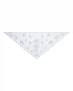 Morning Sketch Silk-Cotton Satin Triangle Scarf
