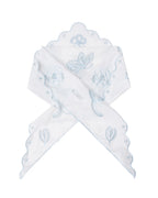 Morning Sketch Silk-Cotton Satin Triangle Scarf