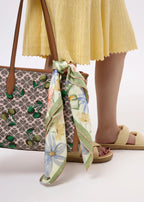 Printed floral silk twill square image 4