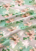 Printed floral silk twill square image 3