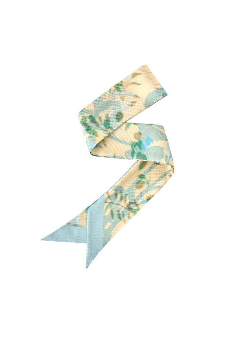 Printed floral jacquard silk ribbon image 1