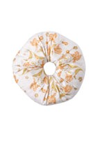 Printed Botanical Floral Silk Puffy Scrunchie image 1
